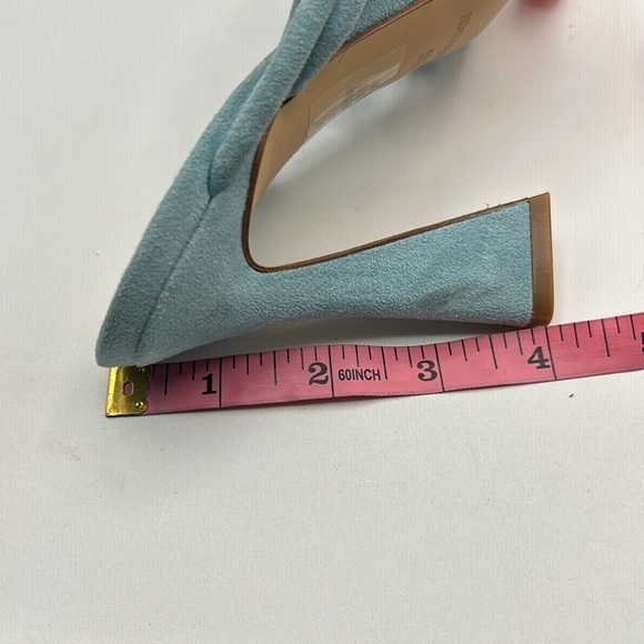 Nine West Light Blue Suede Strappy Slip On Heels Size 5.5 New with tags! - Picture 9 of 9